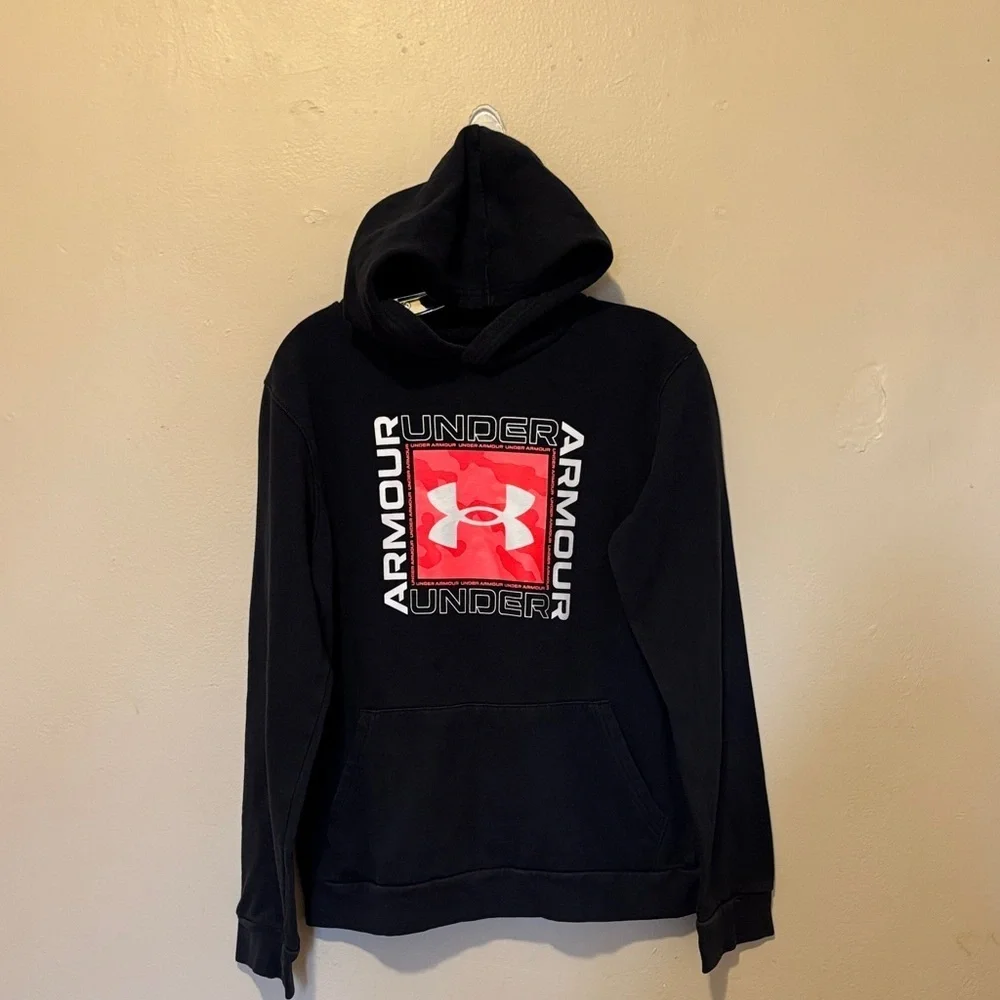 Under Armour Kids Black and Red Hoodie